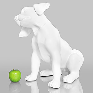 Dog Mannequin Oliver - Anti-Scratch White